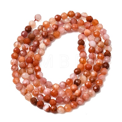 Natural Red Agate Beads Strands G-G343-B02-3mm-1