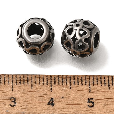 304 Stainless Steel European Beads STAS-D191-12D-AS-1