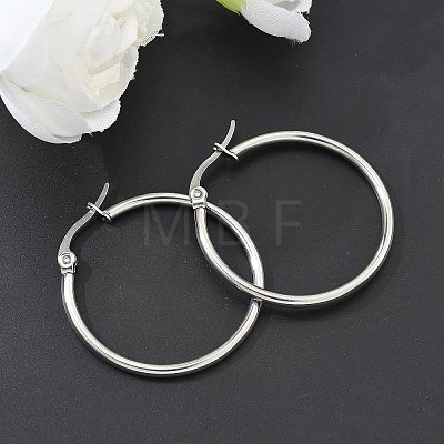 Tarnish Resistant 304 Stainless Steel Hoop Earrings X-EJEW-F105-09P-1