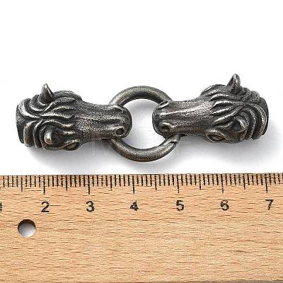 Tibetan Style 304 Stainless Steel Spring Gate Rings FIND-Z046-02AS-03-1