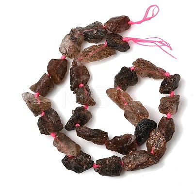 Raw Rough Natural Black Gold Rutilated Quartz Beads Strands GG-CBA4808-G01-02-1