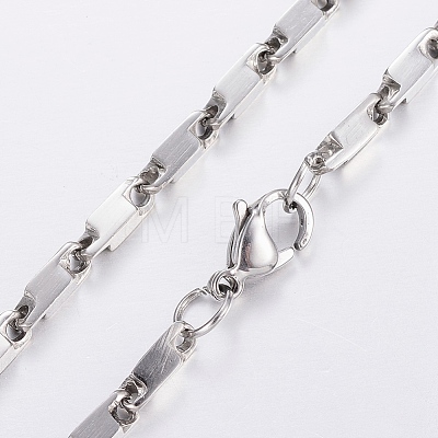 Trendy 304 Stainless Steel Link Chain Necklaces NJEW-I210-01P-B-1