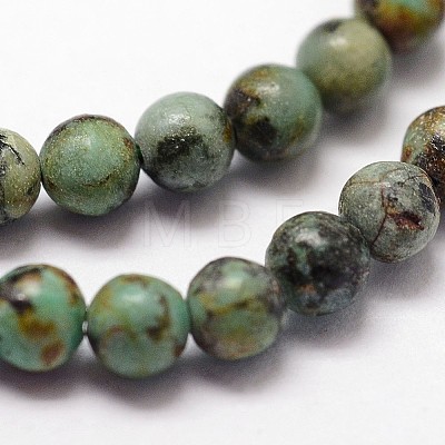 Natural African Turquoise(Jasper) Beads Strands X-G-N0188-02-3mm-1