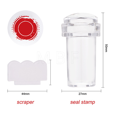 Silicone Nail Art Seal Stamp and Scraper Set MRMJ-Q061-001-1