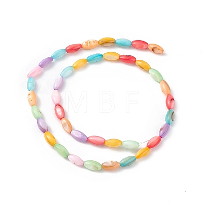 Natural Freshwater Shell Dyed Beads Strands SHEL-M018-13-12-1