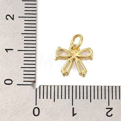 Rack Plating Brass Micro Pave Cubic Zirconia Charms KK-I716-22G-01-1