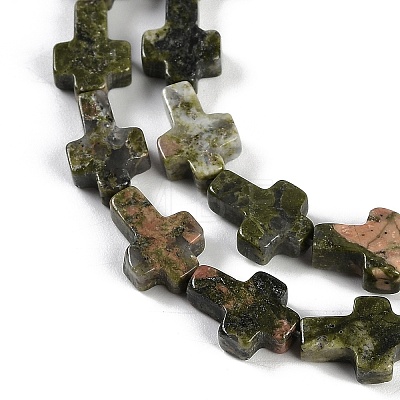 Natural Unakite Beads Strands G-I369-A08-01-1