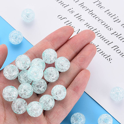 Transparent Crackle Acrylic Beads MACR-S373-66B-N11-1