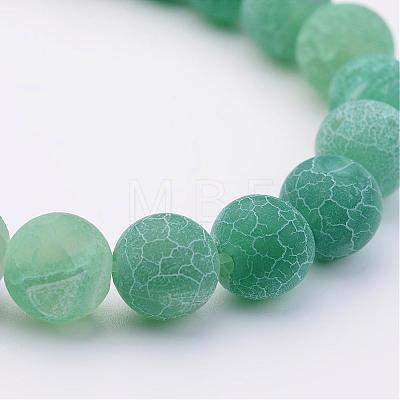 Natural Weathered Agate(Dyed) Stretch Beads Bracelets BJEW-JB02513-03-1