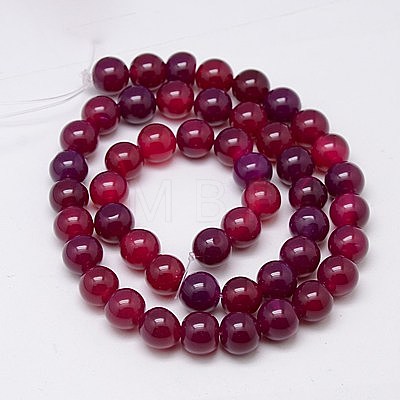 Natural Agate Beads Strands G-G583-8mm-03-1