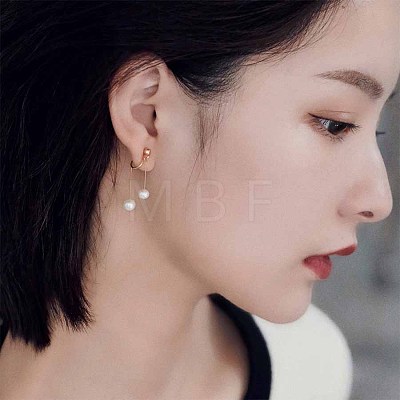 Pearl Clip-on Earrings Tassel Earrings Vintage Ear Cuff Luxury Retro Jewelry YG6221-4-1