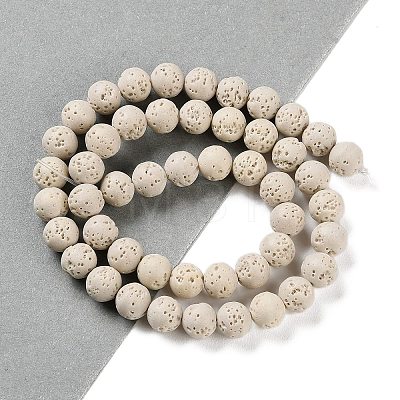 Synthetic Lava Rock Dyed Beads Strands G-H311-08B-04-1