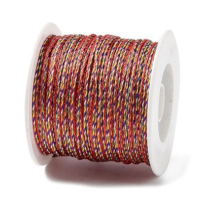 Five Tone Polyester Jewelry Braided Cord OCOR-G015-05A-01-1