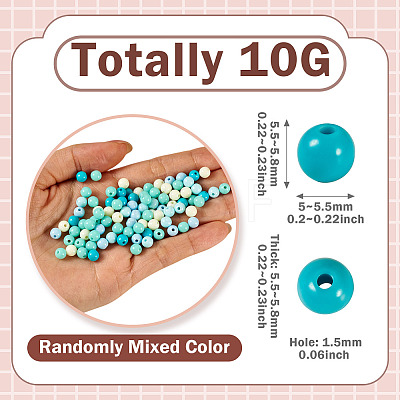 10G Opaque Acrylic Beads SACR-TADJ0001-03H-1