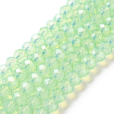 Baking Painted Transparent Glass Beads Strands DGLA-A034-J6MM-D02-1