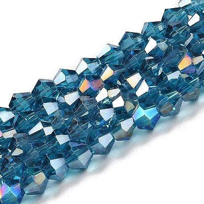 Transparent Electroplate Glass Beads Strands LS-EGLA-A039-T2mm-B01-1