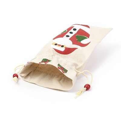 Christmas Theme Cotton Fabric Cloth Bag ABAG-H104-A04-1