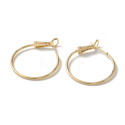 Brass Hoop Earrings KK-WH0054-35B-1