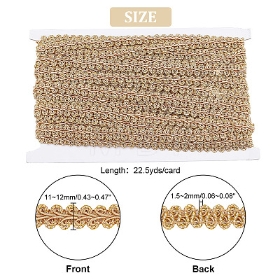 Sparkle Braided Polyester Lace Trim OCOR-WH0079-24A-1