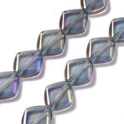 Electroplate Glass Beads Strands EGLA-L032-FR05-1