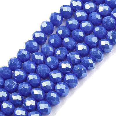 Electroplate Glass Beads Strands EGLA-A044-P4mm-A32-1