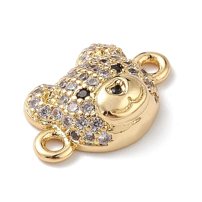 Brass Micro Pave Cubic Zirconia Connector Charms KK-m240-21F-1
