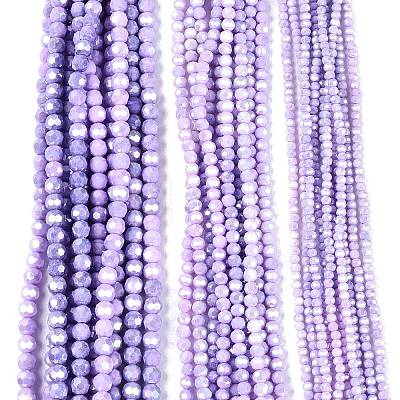 Anti-Tarnish Electroplate Glass Beads Strands EGLA-ZX010-6mm-08-1