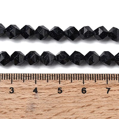 Synthetic Blue Goldstone Beads Strands G-Z119-A24-01-1