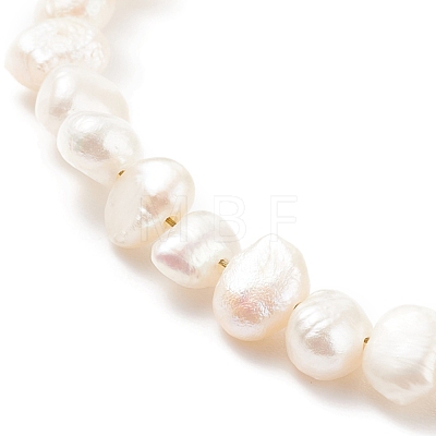 Natural Pearl Beaded Slider Bracelet for Women BJEW-JB08330-01-1
