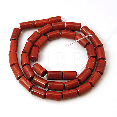 Natural Red Jasper Beads Strands G-E207-10x6mm-1