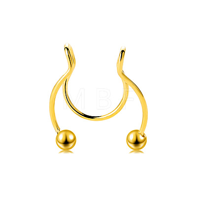 Alloy Clip on Nose Rings for Women Men WG9B8CE-01-1