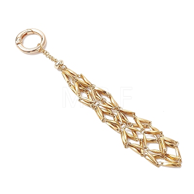 304 Stainless Steel Macrame Pouch Empty Stone Holder Pendant Decorations SA-CJ5EA2-01-1