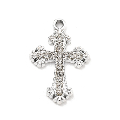 Alloy Rhinestone Pendants FIND-U026-26P-1