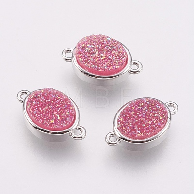 Druzy Resin Links connectors G-F564B-08P-1