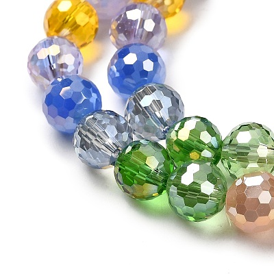 Electroplate Glass Beads Strands EGLA-D300-06-8mm-01-1
