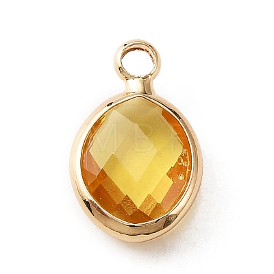 Faceted Glass Pendants KK-WH0046-59G-11-1