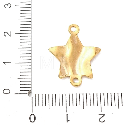304 Stainless Steel Textured Links Connector Charms STAS-K302-02H-G-1