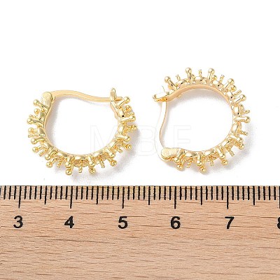 Brass Hoop Earrings Finding KK-F867-47G-1