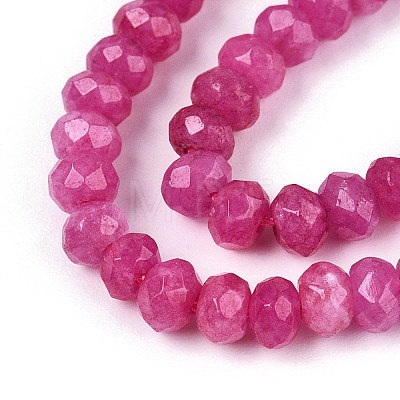 Natural White Jade Bead Strands G-R343-2x4-08-1