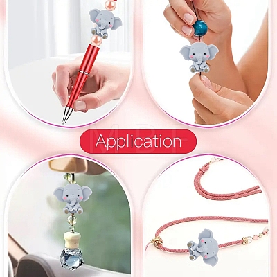 8Pcs Food Grade Eco-Friendly Silicone Focal Beads SIL-YW0001-82-1