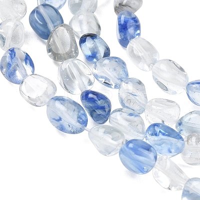 Blue Watermelon Stone Glass Beads Strands GG-CBA9392-27-1