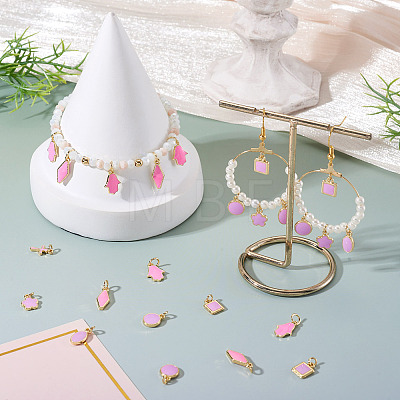 21Pcs 7 Styles Brass Enamel Charms KK-TA0003-19B-1