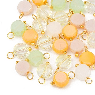 30Pcs Electroplate Glass Pendants PALLOY-YW00145-06-1