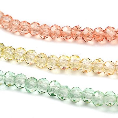 Transparent Painted Glass Beads Strands X1-DGLA-A034-T1mm-A04-1