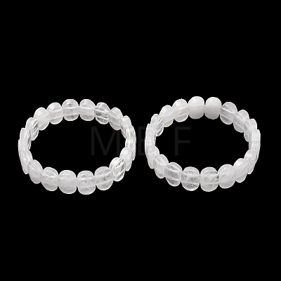 Natural Quartz Crystal Faceted Beaded Stretch Bracelets for Women BJEW-K251-07T-1