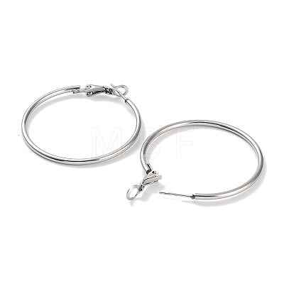 Non-Tarnish Ring 304 Stainless Steel Hoop Earrings for Women Men EJEW-B049-02D-P-1