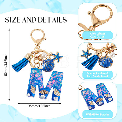 Star Resin & Shell Keychains KEYC-TAC00087-01M-1