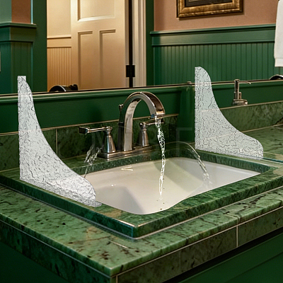 Acrylic Washbasin Waterproof Guard FIND-WH0366-386-1