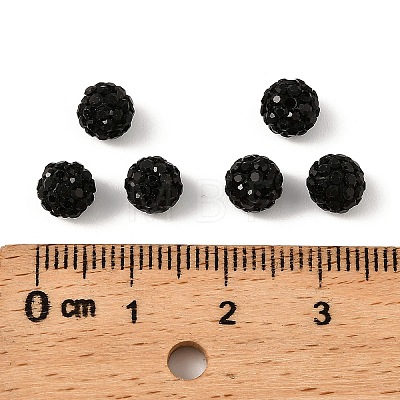 Polymer Clay Rhinestone Beads RB-H284-6MM-Half-280-1