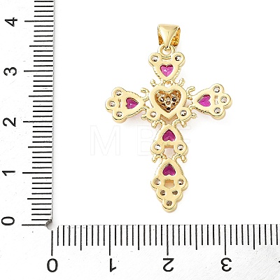 Brass Micro Pave Cubic Zirconia Pendants KK-H279-09G-05-1